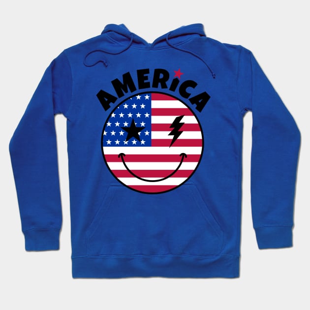 America Smiley Face Hoodie by victorstore